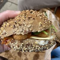 Sweet chilli “chicken” sandwich   at Chapter One Coffee Shop in Edinburgh