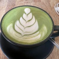 Matcha Lattee  at Chapter One Coffee Shop in Edinburgh