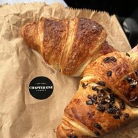 Croissants (Raspberry and Nutella)  at Chapter One Coffee Shop in Edinburgh
