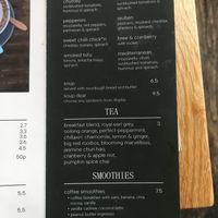 Menu 2024  at Chapter One Coffee Shop in Edinburgh