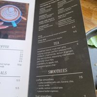 Lunch menu at Chapter One Coffee Shop in Edinburgh