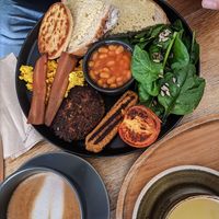 full vegan breakfast at Chapter One Coffee Shop in Edinburgh