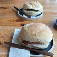 Haggis cob, and a square sausage & bacon cob with brown sauce!
(04/05/25) at Chapter One Coffee Shop in Edinburgh