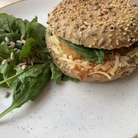 Vegan chicken sandwich   at Chapter One Coffee Shop in Edinburgh