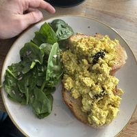 Scrambled tofu   at Chapter One Coffee Shop in Edinburgh
