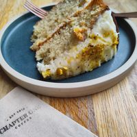 Pistachio cake at Chapter One Coffee Shop in Edinburgh