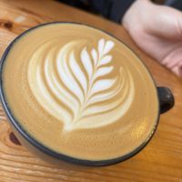 Latte  at Chapter One Coffee Shop in Edinburgh