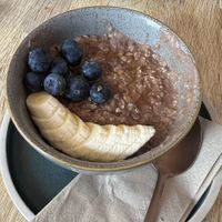 Cocao porridge   at Chapter One Coffee Shop in Edinburgh