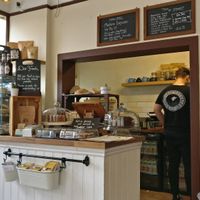 Shop counter at Chapter One Coffee Shop in Edinburgh
