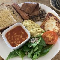 Full breakfast and beans on Toast  at Chapter One Coffee Shop in Edinburgh