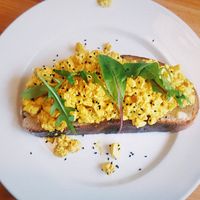 Scrambled Tofu on Toast at Chapter One Coffee Shop in Edinburgh