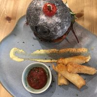 Vegan Burger. Excellent. (Soft style). Delicious and tasty bread.  at Odacova in Barcelona