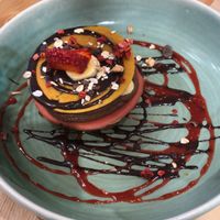 Pancakes with vegan nutella at Odacova in Barcelona