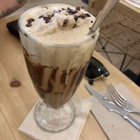 Chocolate frappe with soy milk at Odacova in Barcelona