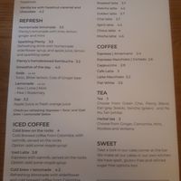 Menu at Plenty in The Hague