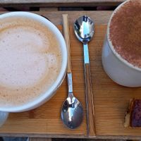 Mocha latte and pumpkin spice choco latte at Plenty in The Hague