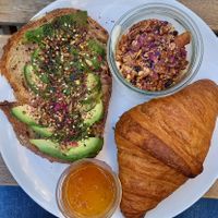Breakfast platter with extra jam at Plenty in The Hague