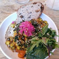 Veggie tray bake at Plenty in The Hague