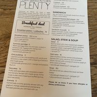 Menu (June 2025)  at Plenty in The Hague