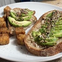 Avocado sandwich with extra tempeh  at Plenty in The Hague