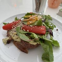 Sandwich with roasted bell pepper: quite tasty at Plenty in The Hague