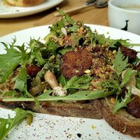 Tempeh and veggies bread at Plenty in The Hague