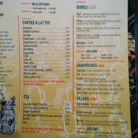 Menu at Juice Dudes in Barcelona