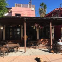 outdoor seating at Cafe Ole in Loreto