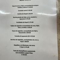 Menú   at Cafe Ole in Loreto