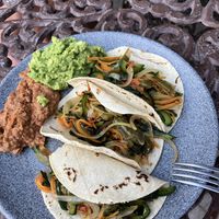 Amazing vegetable tacos    at Cafe Ole in Loreto