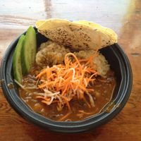 chickpea curry with lentils and cauliflower at Seed Kitchen in Venice