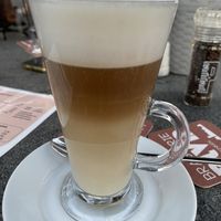 Caramel latte with oat milk. at Brasserie BLVD in Vlissingen