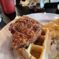 Chicken n waffles  at Mark of the Beastro in Salt Lake City