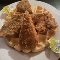 Chicken and waffles  at Mark of the Beastro in Salt Lake City