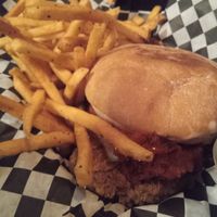 Chixn Parmesan with Xtra crispy fries 🍟 at Mark of the Beastro in Salt Lake City
