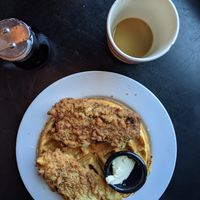 Fried chicken and waffles at Mark of the Beastro in Salt Lake City