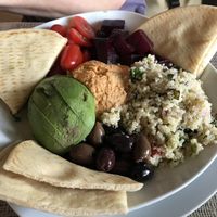 Medi plate, no feta at Downtown Deli & Donuts in Spartanburg