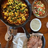 Berenjena con tofu revuelto y pan   at Way Nam in Koh Phangan