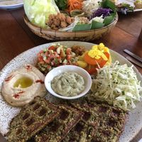 Fawlafel waffles   at Way Nam in Koh Phangan