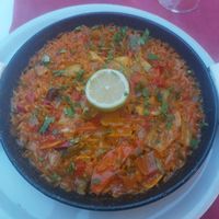 Big portion of vegan paella at Doña Clara in Tenerife