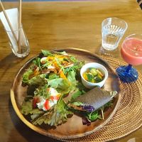 One plate + juice at Asaba Art Cafe in Yokohama