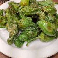 Pimientos de padron at Madrid Vegan Tours in Madrid