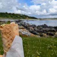 Hummus wrap (takeaway) at Helmi's in Isle Of Bute