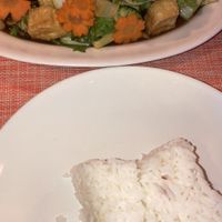 Tofu and cashews fried with rice on the side!  at Chalita in Krabi