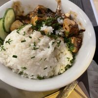 Rice with caramel tofu  at La Cantine Viêtgétarienne in Bordeaux
