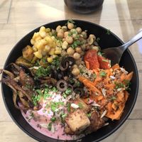 buda bowl, quinoa with topping 1 and added tofu  at Sprout in Kathmandu