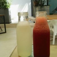 Watermelon juice and homemade lemonade at Sprout in Kathmandu