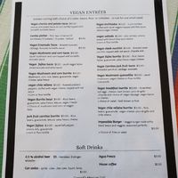 Menu back at Conrad's Mexican Grill in San Pedro