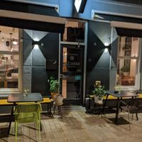 Outside the restaurant at Pizzabar Rijslust in Tilburg