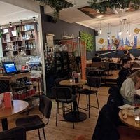 Inside the restaurant at Pizzabar Rijslust in Tilburg